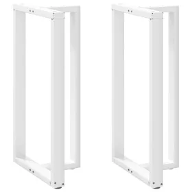 Patas de mesa bar forma T 2 uds acero blanco 60x35x(110-111) cm by , Table legs - Ref: Foro24-4013105, Price: 145,05 €, Disco...