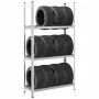 Estantería de 3 capas para neumáticos 2 uds plata 110x40x200 cm by , Industrial shelving - Ref: Foro24-4016971, Price: 88,48 ...
