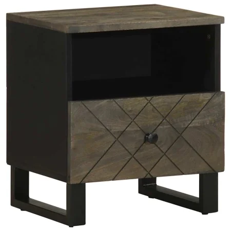 Mesita de noche de madera maciza de mango negra 40x33x46 cm de , Mesitas de noche - Ref: Foro24-4017690, Precio: 61,75 €, Des...