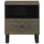 Mesita de noche de madera maciza de mango negra 40x33x46 cm de , Mesitas de noche - Ref: Foro24-4017690, Precio: 61,75 €, Des...