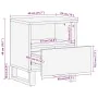 Mesita de noche de madera maciza de mango negra 40x33x46 cm de , Mesitas de noche - Ref: Foro24-4017690, Precio: 61,75 €, Des...