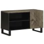 Mueble de TV madera maciza de mango negro 80x33x46 cm by , CD and DVD storage - Ref: Foro24-4017699, Price: 74,98 €, Discount: %