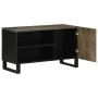 Mueble de TV madera maciza de mango negro 80x33x46 cm by , CD and DVD storage - Ref: Foro24-4017699, Price: 74,98 €, Discount: %