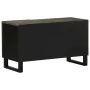 Mueble de TV madera maciza de mango negro 80x33x46 cm by , CD and DVD storage - Ref: Foro24-4017699, Price: 74,98 €, Discount: %