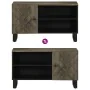 Mueble de TV madera maciza de mango negro 80x33x46 cm by , CD and DVD storage - Ref: Foro24-4017699, Price: 74,98 €, Discount: %
