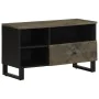 Mueble de TV madera maciza de mango negro 80x33x46 cm von , CD- und DVD-Speicher - Ref: Foro24-4017701, Preis: 85,50 €, Rabat...
