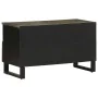 Mueble de TV madera maciza de mango negro 80x33x46 cm von , CD- und DVD-Speicher - Ref: Foro24-4017701, Preis: 85,50 €, Rabat...