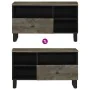 Mueble de TV madera maciza de mango negro 80x33x46 cm von , CD- und DVD-Speicher - Ref: Foro24-4017701, Preis: 85,50 €, Rabat...