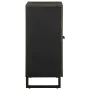Aparador negro 60x33x75 cm madera maciza mango by , Lockers and storage cabinets - Ref: Foro24-4017686, Price: 103,00 €, Disc...