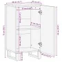Aparador negro 40x33x75 cm madera maciza mango von , CD- und DVD-Speicher - Ref: Foro24-4017708, Preis: 69,42 €, Rabatt: %