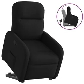 Sillón reclinable elevable tela negro by , Armchairs - Ref: Foro24-3302974, Price: 268,41 €, Discount: %