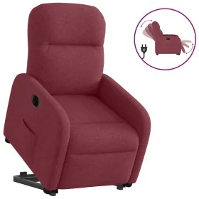 Sillón eléctrico reclinable elevable de tela rojo tinto by , Armchairs - Ref: Foro24-3302995, Price: 315,68 €, Discount: %