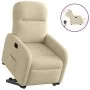 Sillón eléctrico reclinable elevable de tela color crema de , Sillones - Ref: Foro24-3303000, Precio: 316,34 €, Descuento: %