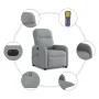 Sillón de masaje eléctrico reclinable elevable tela gris claro de , Sillones - Ref: Foro24-3303002, Precio: 334,77 €, Descuen...