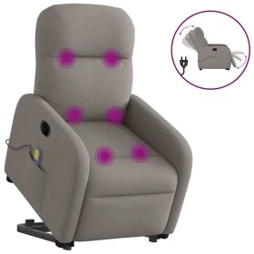Sillón de masaje eléctrico reclinable elevable tela taupé by , Armchairs - Ref: Foro24-3303009, Price: 348,18 €, Discount: %