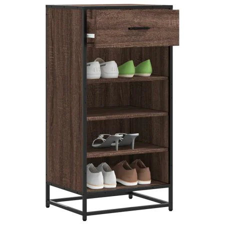 Zapatero madera contrachapada roble marrón 48x38x97,5 cm de , Zapateros y organizadores de calzado - Ref: Foro24-849213, Prec...