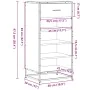 Zapatero madera contrachapada roble marrón 48x38x97,5 cm de , Zapateros y organizadores de calzado - Ref: Foro24-849213, Prec...