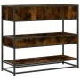 Mesa consola de madera de ingeniería roble ahumado 90x35x80 cm by , Side tables - Ref: Foro24-849181, Price: 80,76 €, Discoun...