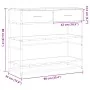 Mesa consola de madera de ingeniería roble ahumado 90x35x80 cm by , Side tables - Ref: Foro24-849181, Price: 80,76 €, Discoun...