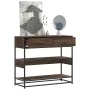 Mesa consola madera de ingeniería marrón roble 90x35x80 cm by , Side tables - Ref: Foro24-849183, Price: 85,86 €, Discount: %