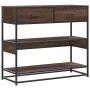 Mesa consola madera de ingeniería marrón roble 90x35x80 cm by , Side tables - Ref: Foro24-849183, Price: 85,86 €, Discount: %