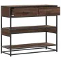 Mesa consola madera de ingeniería marrón roble 90x35x80 cm by , Side tables - Ref: Foro24-849183, Price: 85,86 €, Discount: %