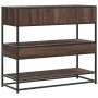 Mesa consola madera de ingeniería marrón roble 90x35x80 cm by , Side tables - Ref: Foro24-849183, Price: 85,86 €, Discount: %