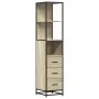 Armario de baño madera contrachapada roble sonoma 35x37,5x166cm de , Muebles de baño - Ref: Foro24-849245, Precio: 108,95 €, ...