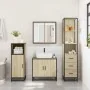 Armario de baño madera contrachapada roble sonoma 35x37,5x166cm de , Muebles de baño - Ref: Foro24-849245, Precio: 108,95 €, ...