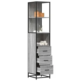 Armario de baño madera contrachapada gris sonoma 35x37,5x166 cm de , Muebles de baño - Ref: Foro24-849247, Precio: 112,08 €, ...