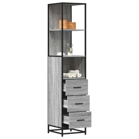 Armario de baño madera contrachapada gris sonoma 35x37,5x166 cm by , Bathroom furniture - Ref: Foro24-849247, Price: 112,08 €...