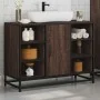 Armario lavabo baño madera ingeniería roble marrón 80x33x60 cm von , Badezimmermöbel - Ref: Foro24-849293, Preis: 78,60 €, Ra...