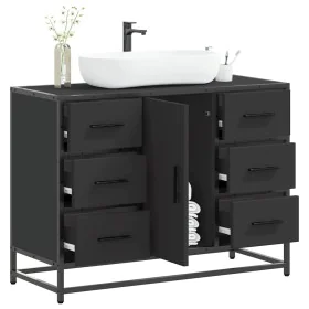 Armario de lavabo de baño madera ingeniería negro 80x33x60 cm von , Badezimmermöbel - Ref: Foro24-849279, Preis: 120,08 €, Ra...