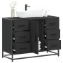 Armario de lavabo de baño madera ingeniería negro 80x33x60 cm by , Bathroom furniture - Ref: Foro24-849279, Price: 120,08 €, ...