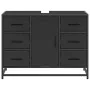 Armario de lavabo de baño madera ingeniería negro 80x33x60 cm by , Bathroom furniture - Ref: Foro24-849279, Price: 120,08 €, ...