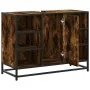 Armario lavabo baño madera ingeniería roble ahumado 80x33x60 cm by , Bathroom furniture - Ref: Foro24-849291, Price: 73,52 €,...