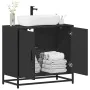 Mueble baño para lavabo madera ingeniería negro 65 x 33 x 60 cm by , Bathroom furniture - Ref: Foro24-849264, Price: 69,88 €,...