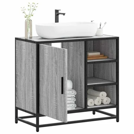 Mueble lavabo baño madera contrachapada sonoma gris 65x33x60 cm by , Bathroom furniture - Ref: Foro24-849287, Price: 76,88 €,...