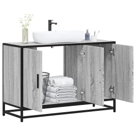 Armario lavabo baño madera ingeniería gris Sonoma 90x33x60 cm von , Badezimmermöbel - Ref: Foro24-849272, Preis: 85,51 €, Rab...