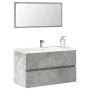 Armario de baño con espejo madera de ingeniería gris hormigón von , Badezimmermöbel - Ref: Foro24-856376, Preis: 69,73 €, Rab...