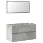 Armario de baño con espejo madera de ingeniería gris hormigón von , Badezimmermöbel - Ref: Foro24-856376, Preis: 69,73 €, Rab...
