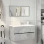 Armario de baño con espejo madera de ingeniería gris hormigón von , Badezimmermöbel - Ref: Foro24-856376, Preis: 69,73 €, Rab...