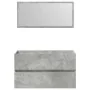 Armario de baño con espejo madera de ingeniería gris hormigón von , Badezimmermöbel - Ref: Foro24-856376, Preis: 69,73 €, Rab...