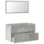 Armario de baño con espejo madera de ingeniería gris hormigón von , Badezimmermöbel - Ref: Foro24-856376, Preis: 69,73 €, Rab...