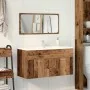 Mueble de baño con espejo de madera antigua madera ingeniería de , Muebles de baño - Ref: Foro24-856381, Precio: 92,35 €, Des...