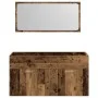 Mueble de baño con espejo de madera antigua madera ingeniería de , Muebles de baño - Ref: Foro24-856381, Precio: 92,35 €, Des...