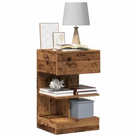 Mesita de noche madera contrachapada madera antigua 40x35x65 cm by , Nightstands - Ref: Foro24-856748, Price: 46,83 €, Discou...