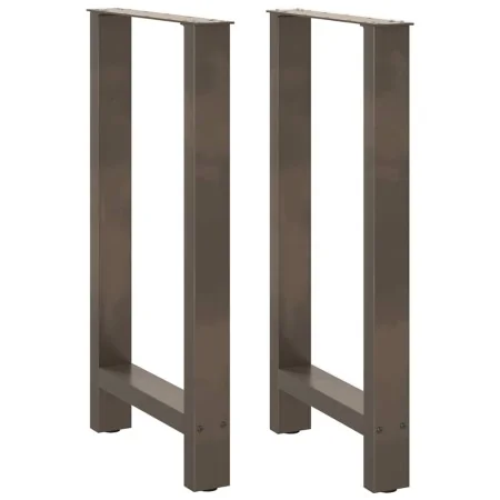 Patas para mesa de centro de acero natural 2 uds 40x(90-91) cm by , Table legs - Ref: Foro24-4013327, Price: 98,02 €, Discoun...