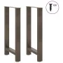 Patas para mesa de centro de acero natural 2 uds 40x(90-91) cm by , Table legs - Ref: Foro24-4013327, Price: 98,02 €, Discoun...