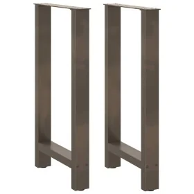 Patas para mesa de centro de acero natural 2 uds 50x(90-91) cm by , Table legs - Ref: Foro24-4013331, Price: 90,27 €, Discoun...